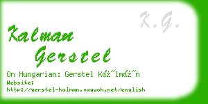 kalman gerstel business card